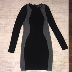 Aqua Long Sleeve Fitted Dress